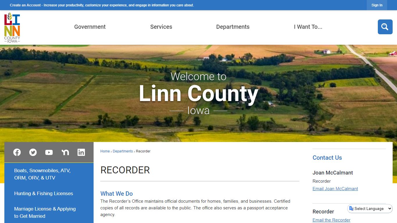 Recorder | Linn County, IA - Official Website