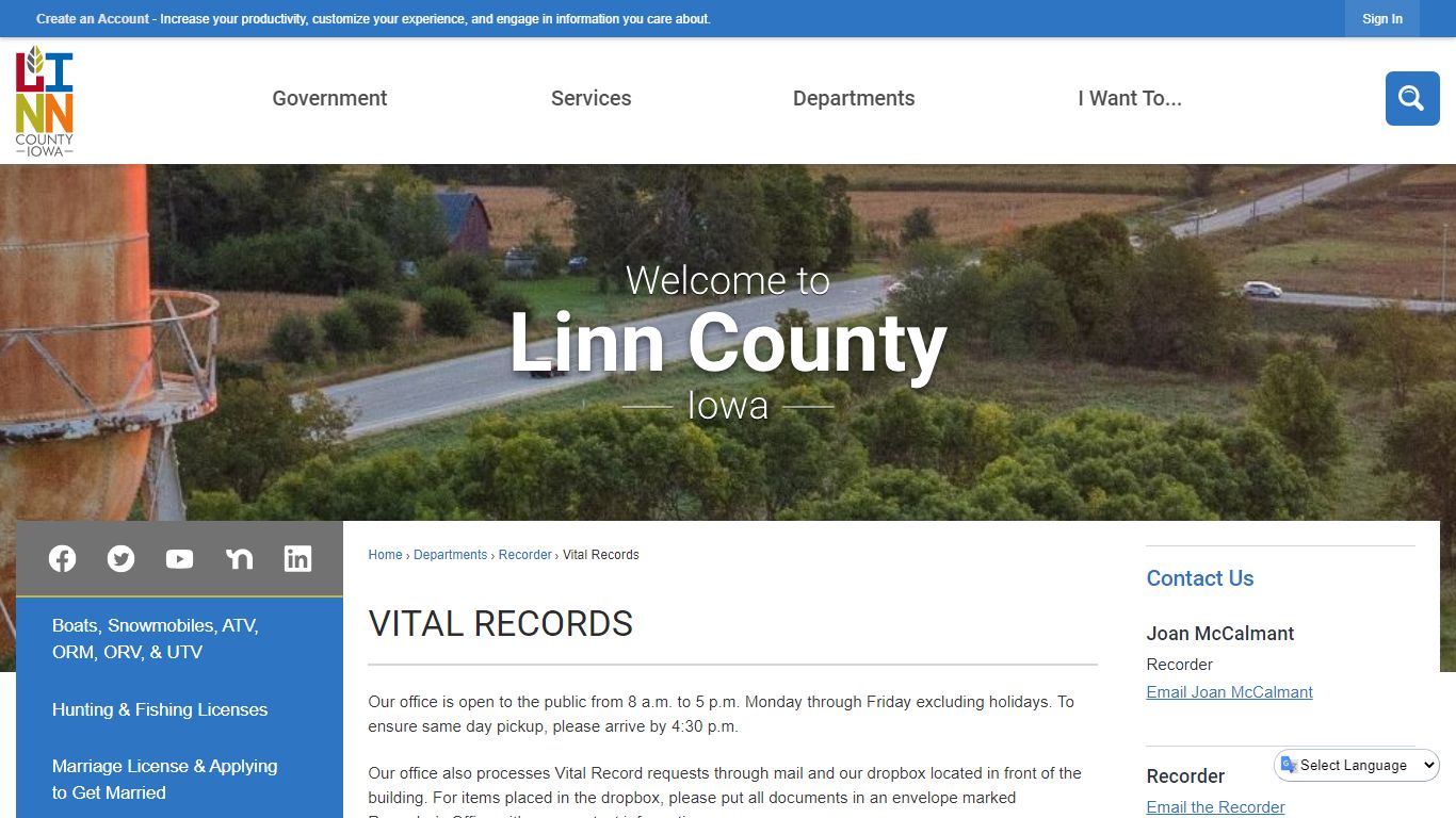 Vital Records | Linn County, IA - Official Website